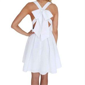 Lauren James White Bow Back Dress